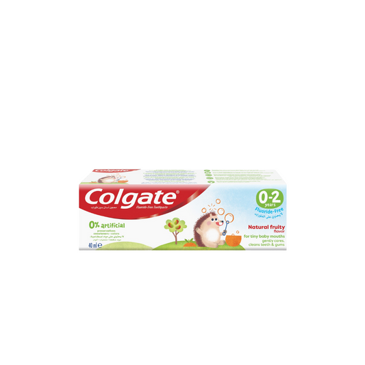 Colgate 0% Artificial Kids Toothpaste 0-2 years - Fluoride Free - Medaid - Lebanon