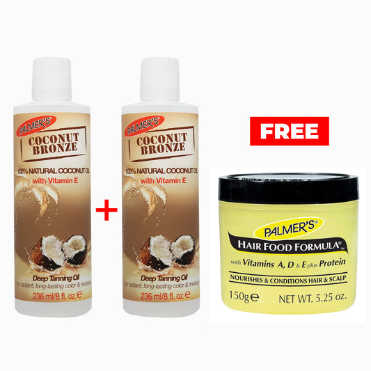 Buy 2 Palmer'S Coconut Bronze 8 Floz Get Palmer'S Hair Success Hair Food Jar 5.25Oz For Free - Medaid