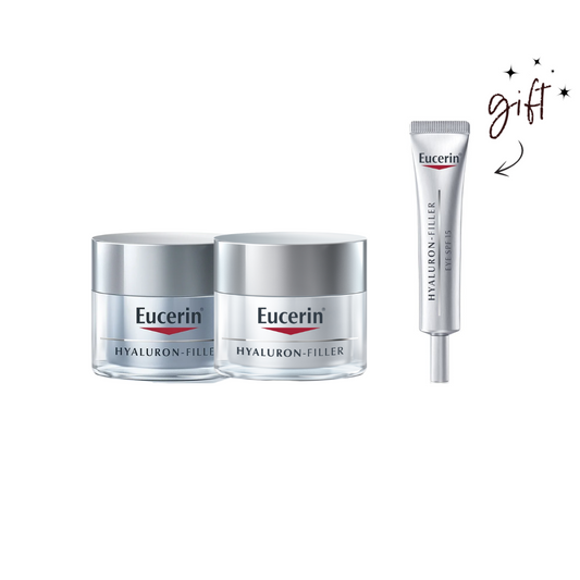 Eucerin Hylauron Filler Bundle + Eye Cream Gift - Medaid - Lebanon