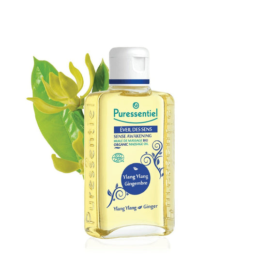 Puressentiel Organic Massage Oil Yland-ylang Ginger - 100ml - Medaid