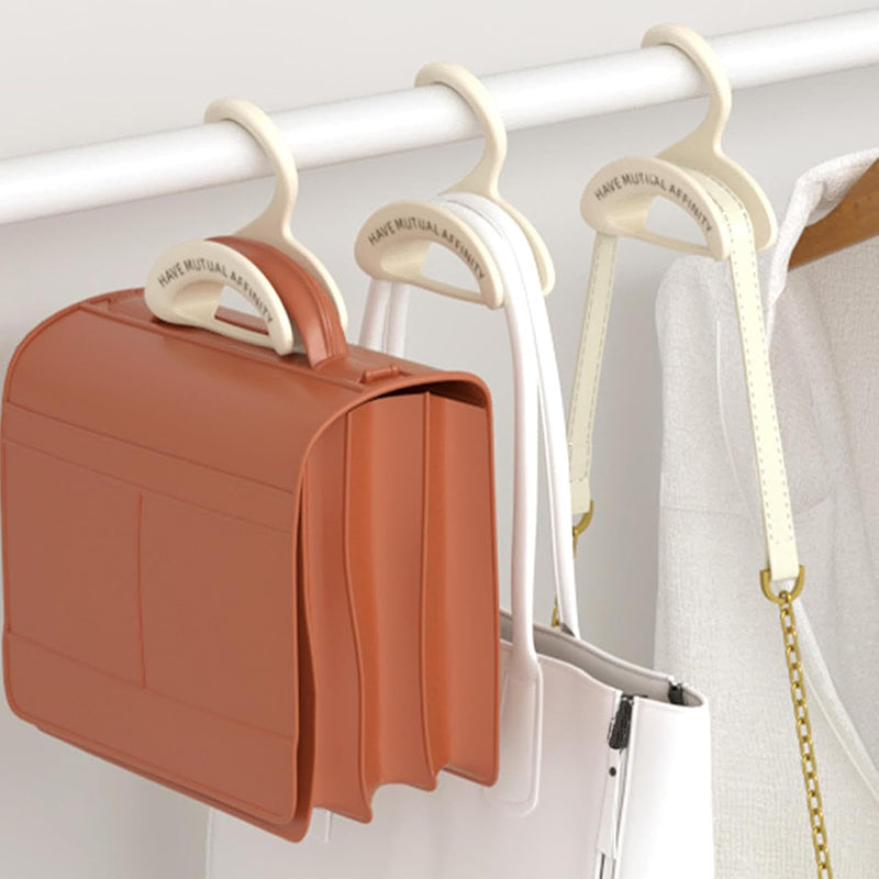Purse Handbag Hanger Hook Closet Organizer Storage Hooks Portable Plastic Closet Hanger Holder for Purses Bags Belts and Ties - Medaid International