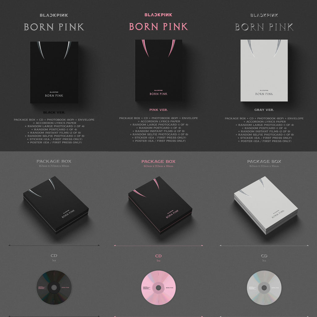 BLACKPINK - BORN PINK - K-Pop CD with Photobook, Selfie Phot - Medaid International