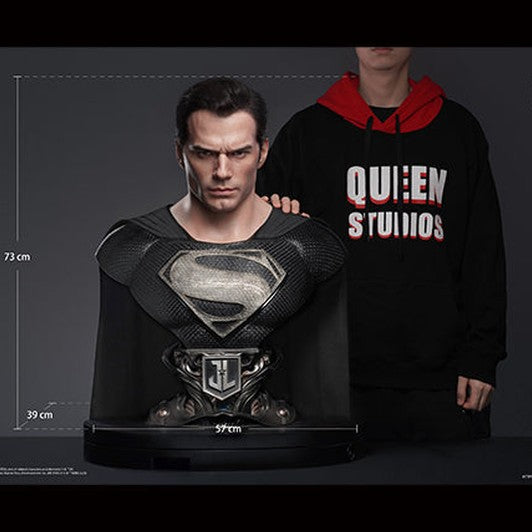 DC Superman ( Black Suit ) Life-size Bust By Queen Studios - Medaid International