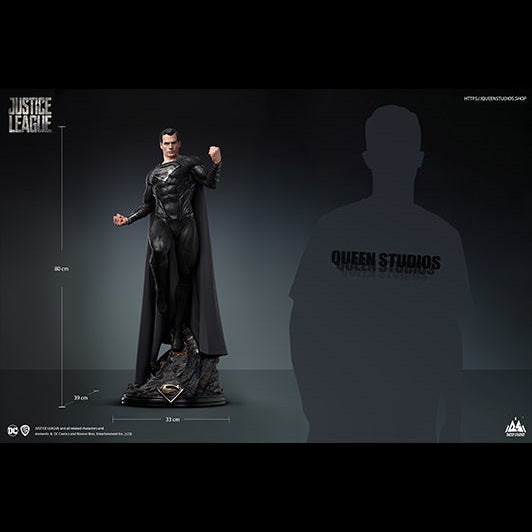 DC Superman (Black Suit) 1/3 Scale Statue (Premium Edition) By Queen Studios - Medaid International
