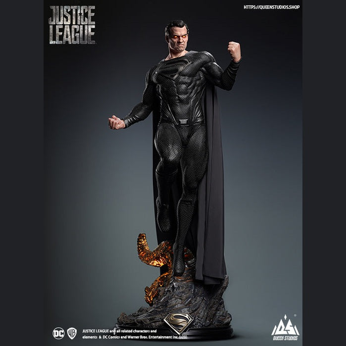DC Superman (Black Suit) 1/3 Scale Statue (Premium Edition) By Queen Studios - Medaid International