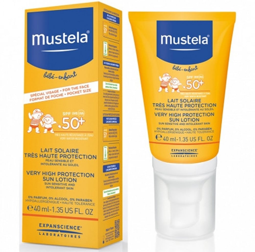 Mustela Sunscreen Sun protection (baby) SPF 50+ Very High Protection Sun Lotion / Lait Solaire Tres Haute Protection - Medaid - Lebanon
