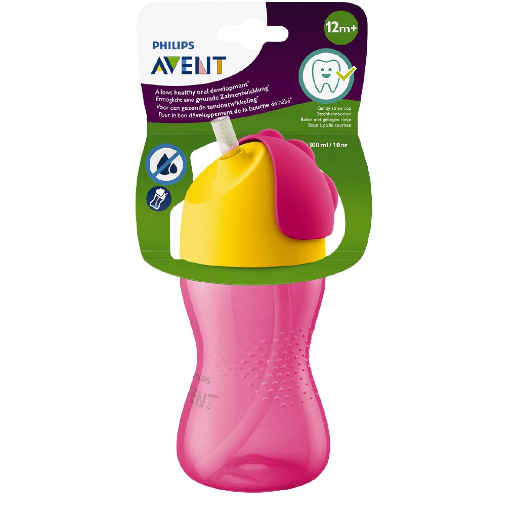 Avent bottle with straw healthy oral development 12m+ 300ml - Medaid International