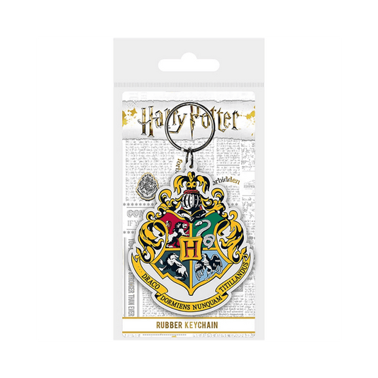 HARRY POTTER - HOGWARTS CREST (RUBBER KEYCHAIN) By Pyramid - Medaid International