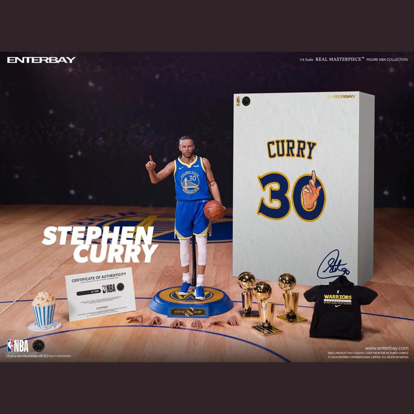 NBA Basketball - Stephen Curry 1/6th Scale Action Figure By Enterbay - Medaid International