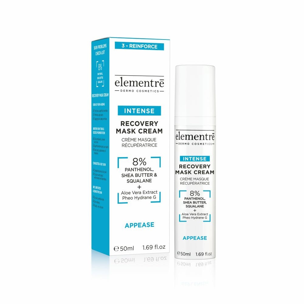 Elementre Recovery Mask Cream 8% Panthenol, Shea Butter & Squalane - Medaid