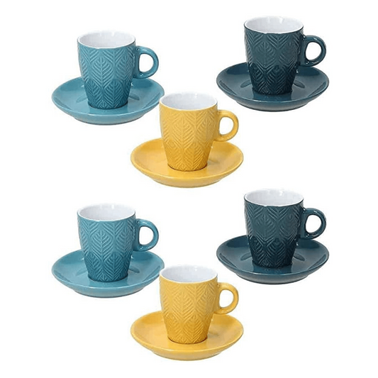 Relief Maya - Cups & Saucers Set of 6 - Medaid International