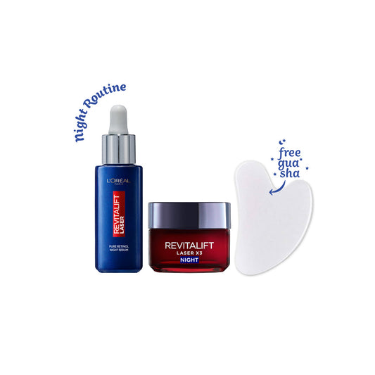 FREE Gua Sha with L'Oreal Revitalft Night Cream + Retinol Night Serum - Medaid