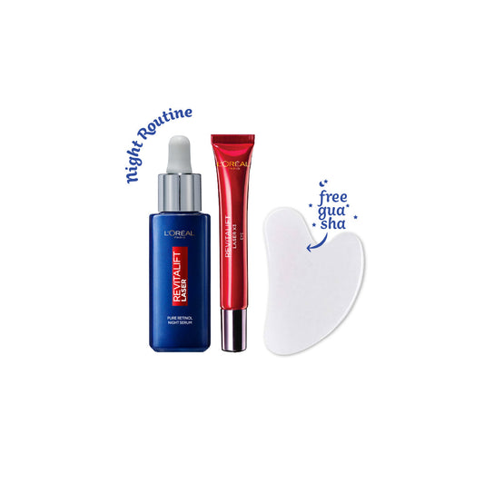 FREE Gua Sha with L'Oreal Revitalft Eye Cream + Retinol Night Serum - Medaid