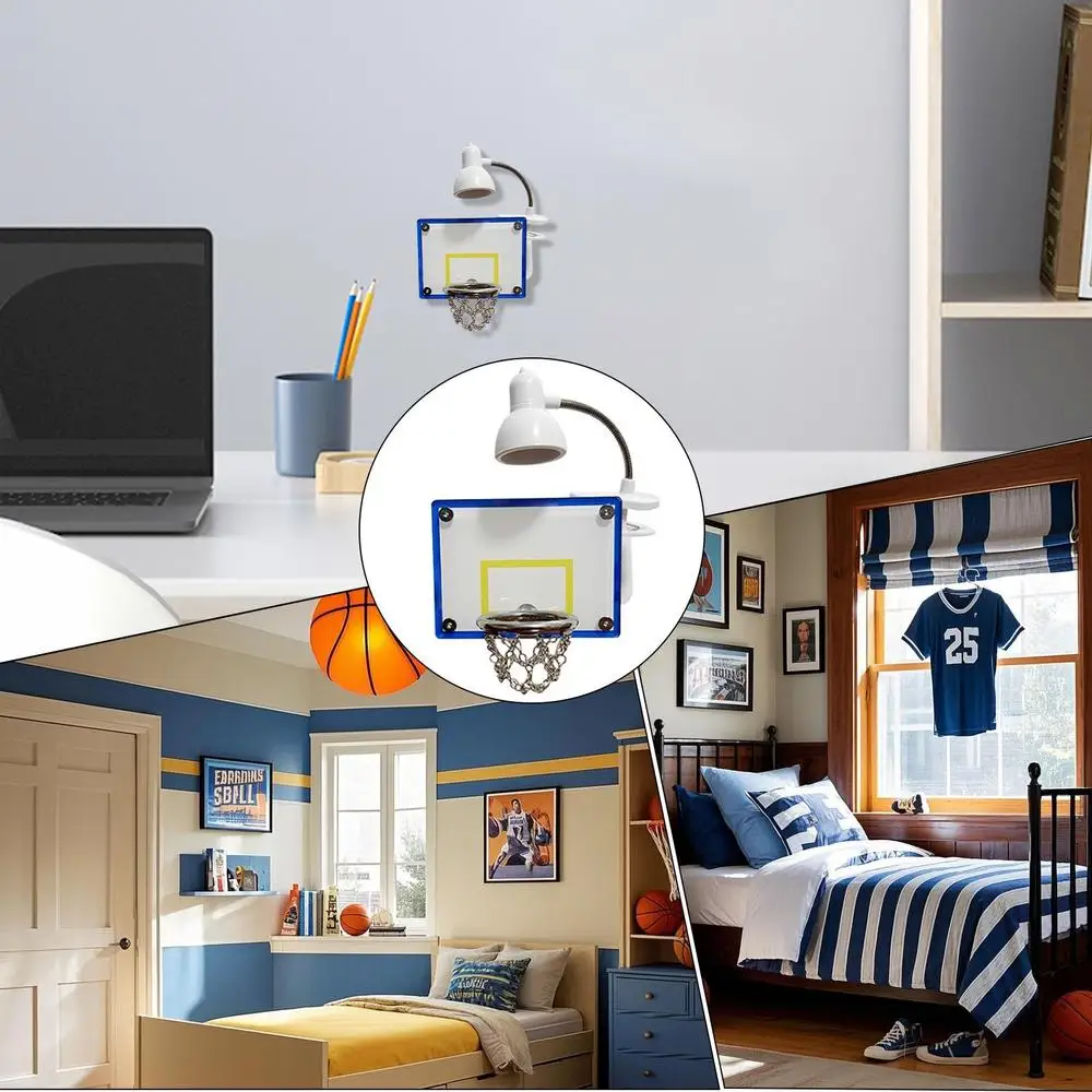 LED Nightlight Basketball Lights Lamp | Wall Decor with  Balls & Hoop - Medaid International