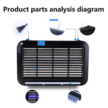 Mosquito Killer Lamp 8W 220V LED Electric Shock Bug Repeller - Medaid International
