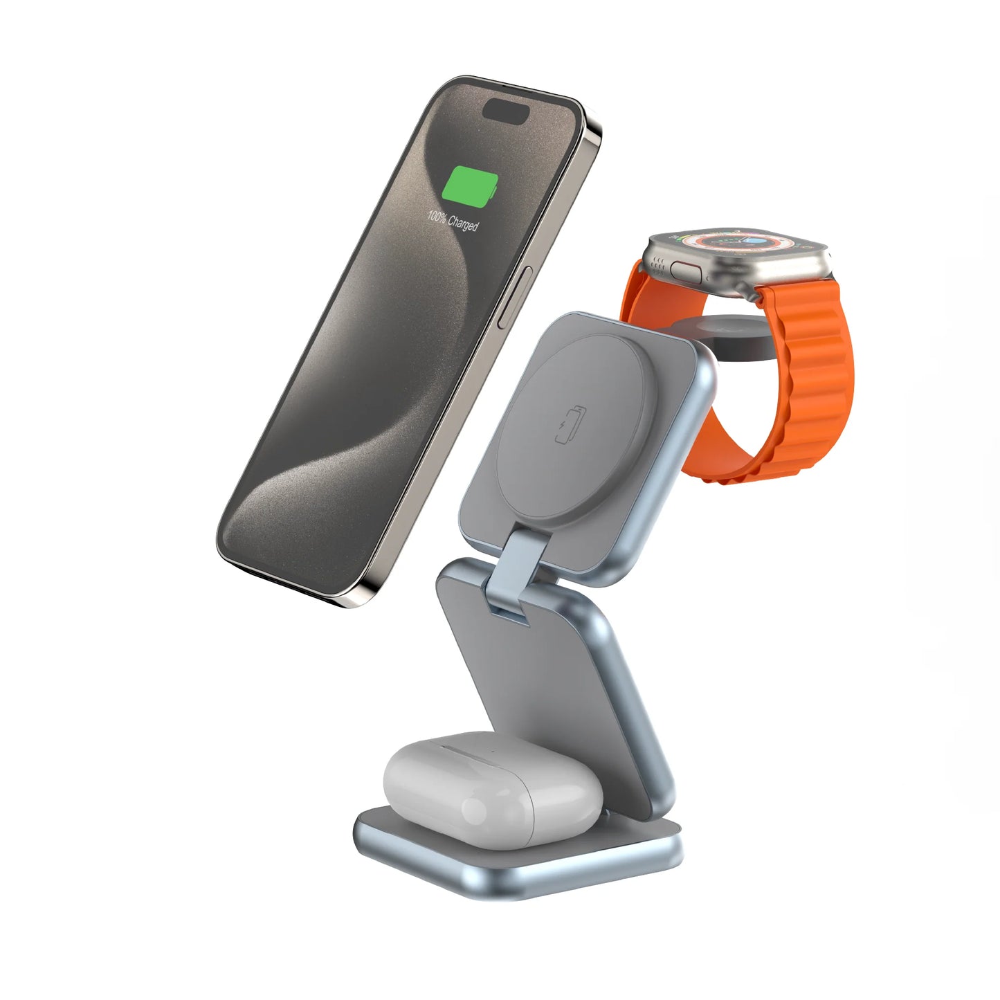 S21 3-in-1 Wireless Charger for Apple – Foldable & 10W