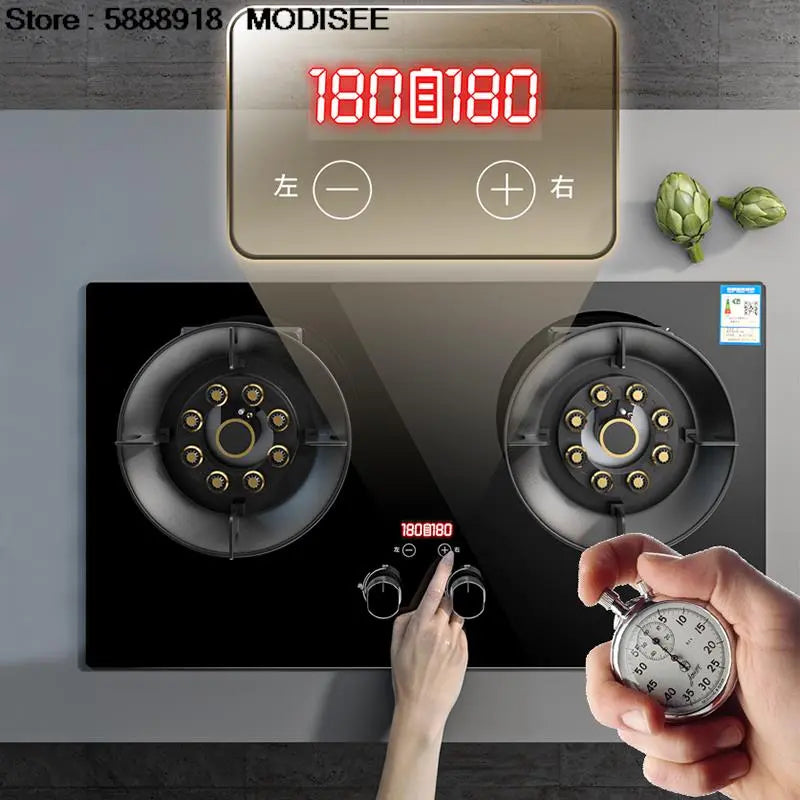 Flipped Burner Dual Gas Stove