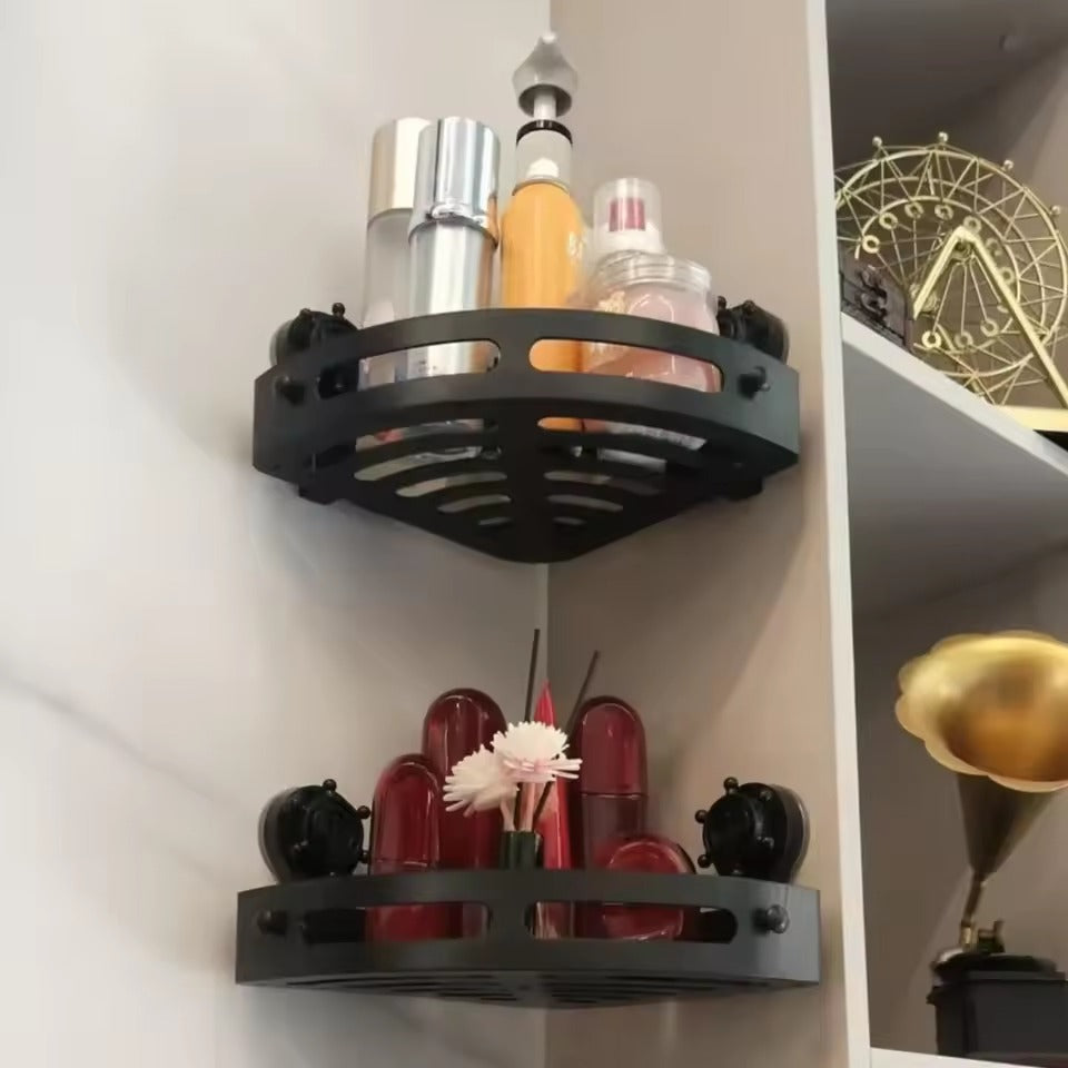 Plastic Corner Bathroom Suction Rack