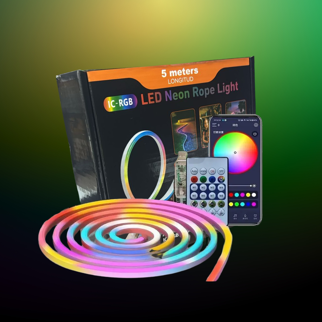 LED Strip Lights Neon Rope Light with Music Sync RGBIC 5M - Medaid International