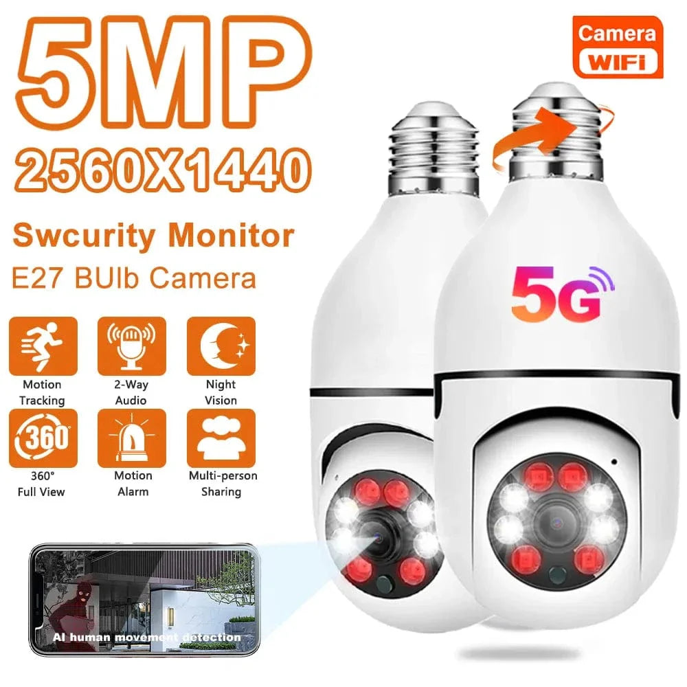 5G Wifi 5MP Bulb Camera FR1556 - Medaid International