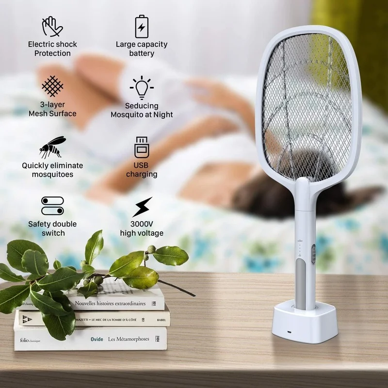 USB Rechargeable Electric Mosquito Swatter & Lamp ‚Äì Fly Zapper - Medaid International