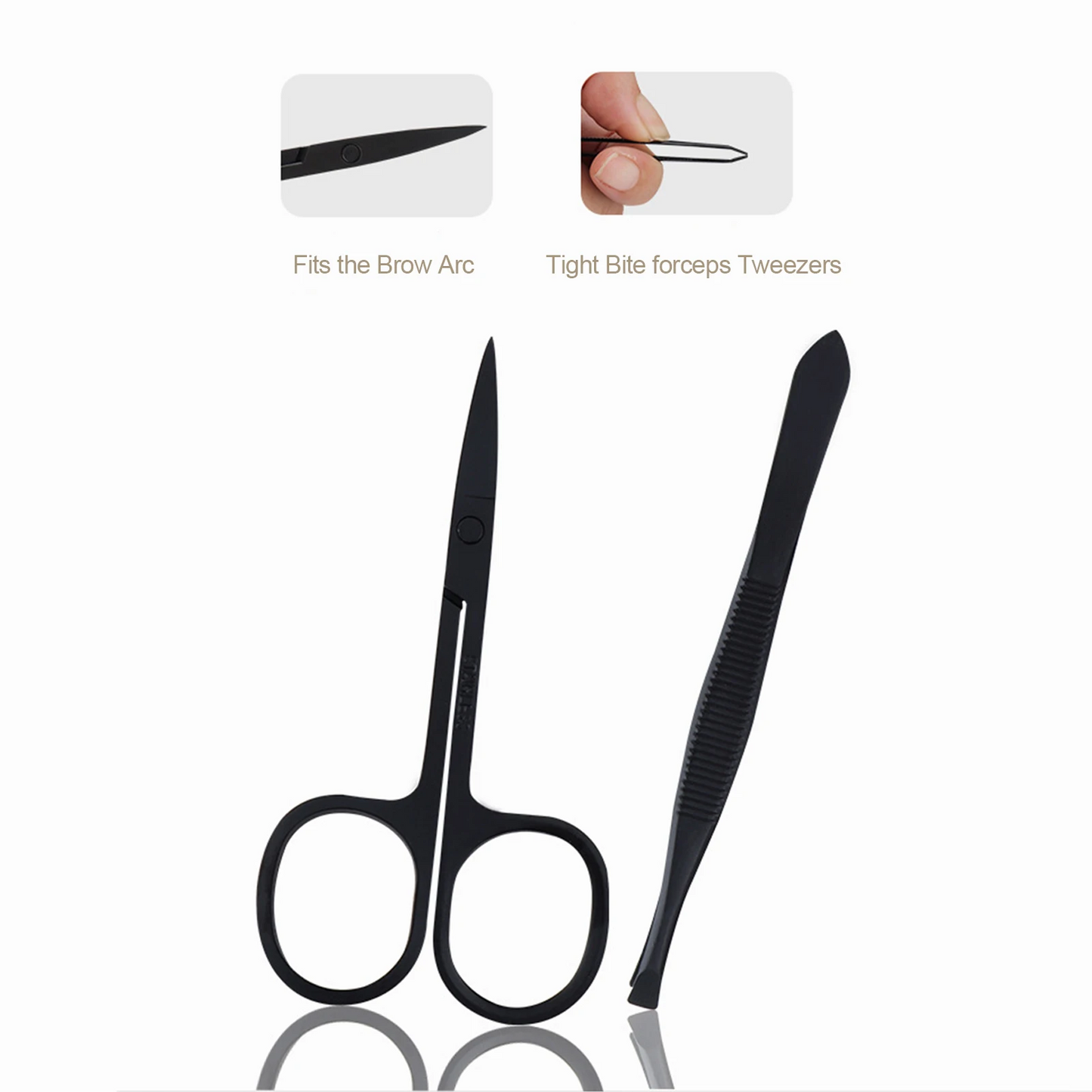 Luxury Black Manicure Set Nail Clippers Tools Household 18Pcs , Tool Kit for Men and Women - Medaid International