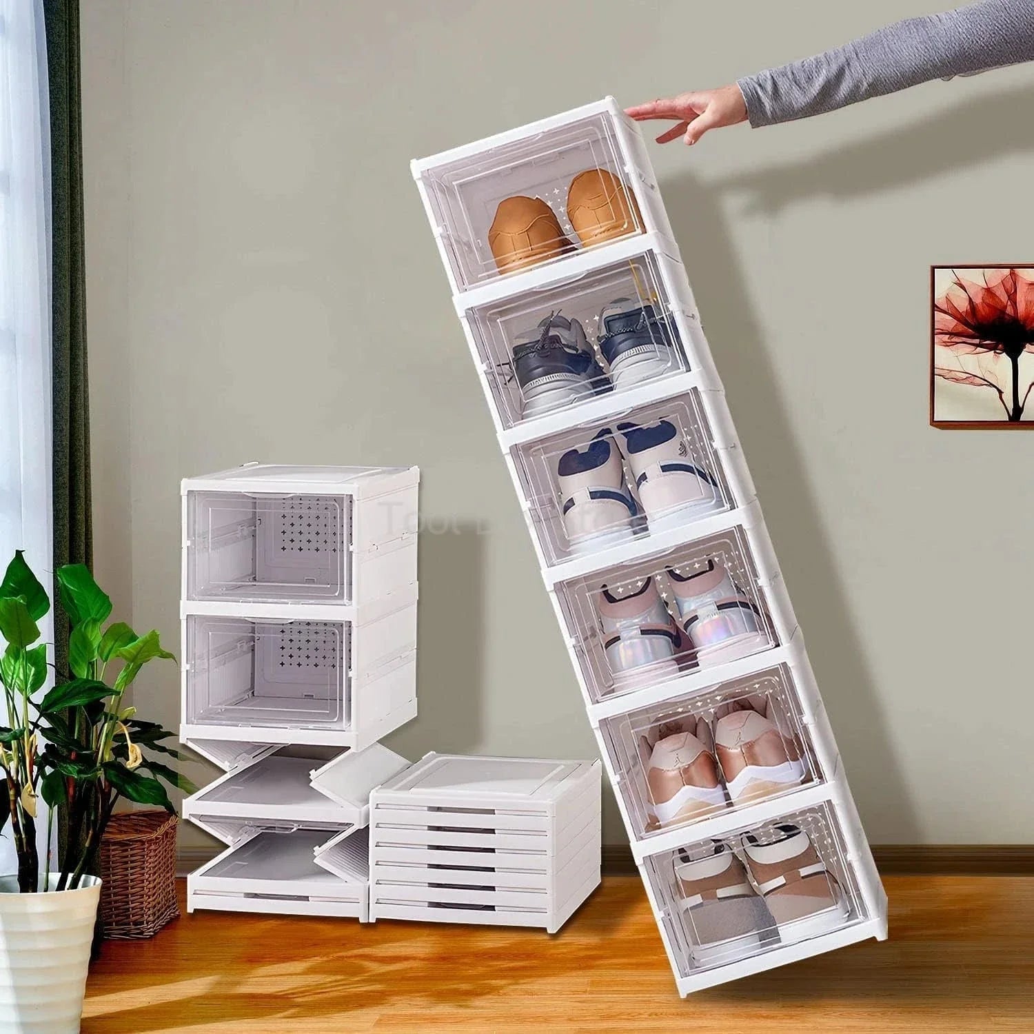 STOCKABLE SHOE RACK ORGANIZER HA2413( 3 layers) - Medaid International