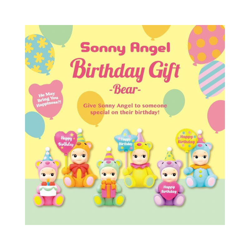 BIRTHDAY GIFT -Bear- By Sonny Angel (1pc Random) - Medaid International