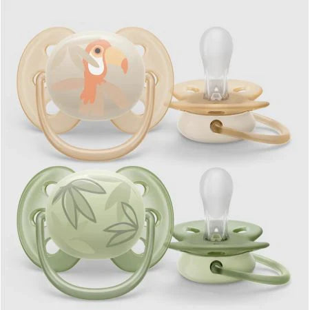 avent 2 ultra soft deco soother 0-6m - boy 091/07