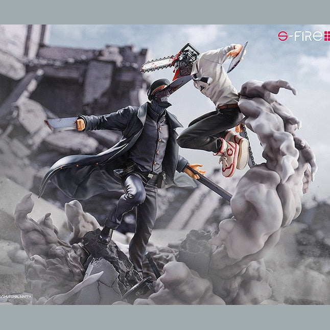 Chainsaw Man S-Fire Super Situation Figure Chainsaw Man vs. Samurai Sword By Sega - Medaid International