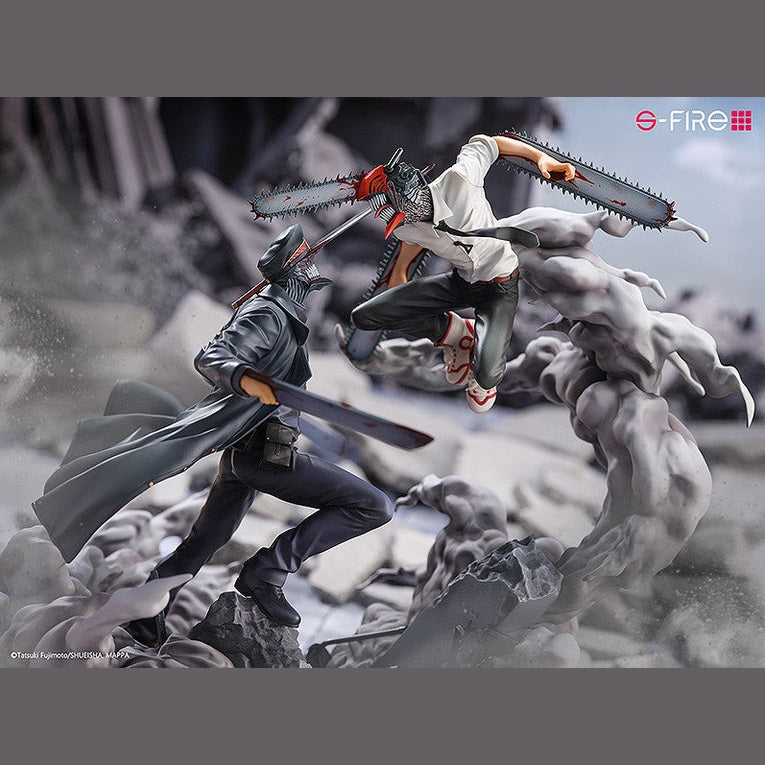 Chainsaw Man S-Fire Super Situation Figure Chainsaw Man vs. Samurai Sword By Sega - Medaid International