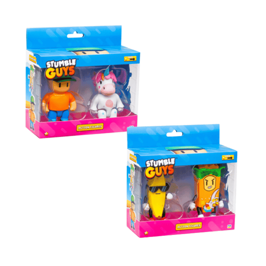Stumble Guys Action Fig 4.5" 2 Pieces 1 Pack Assorted - Medaid International