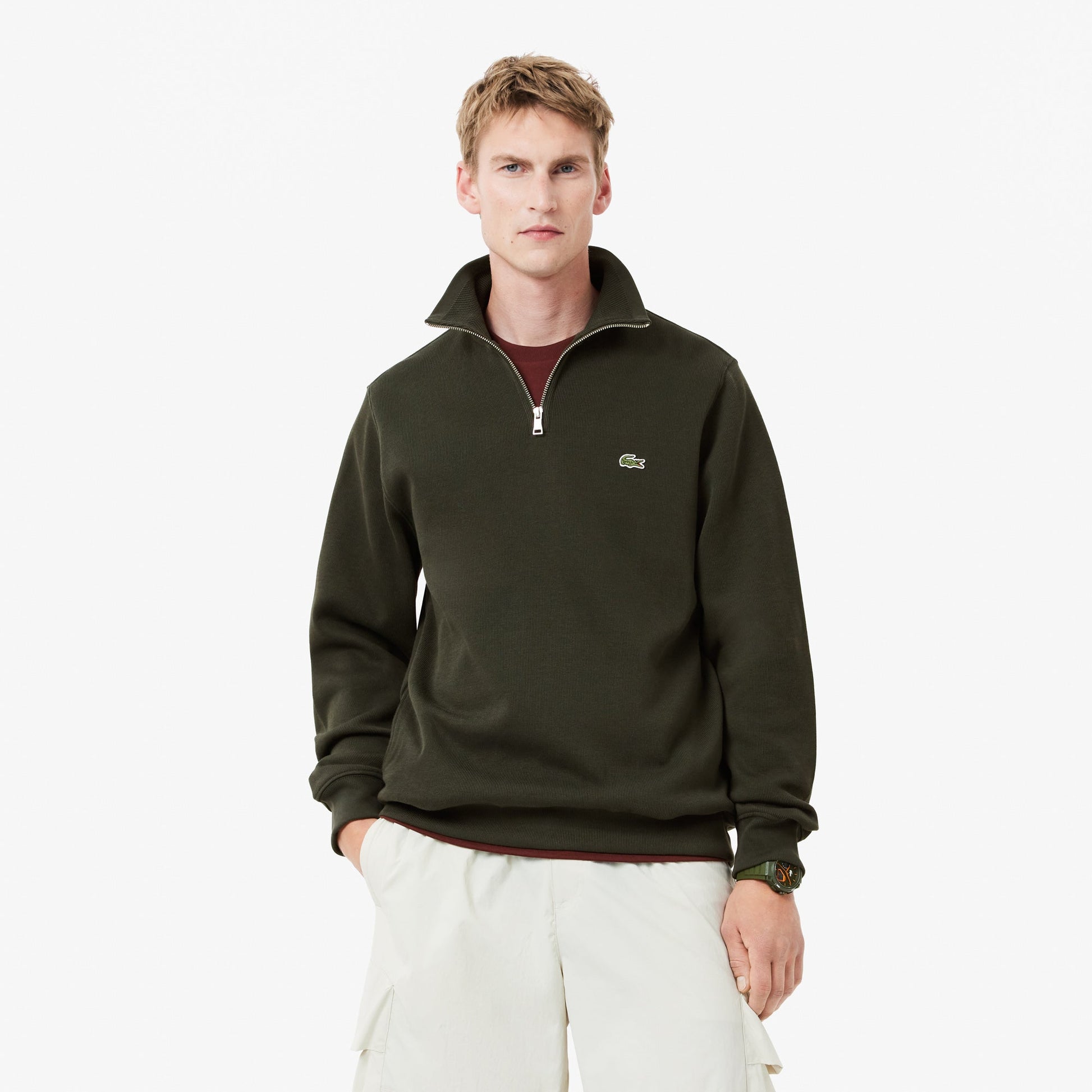 buy-zip-up-high-neck-interlock-sweatshirt-sh1927-l7a-lebanon - Medaid
