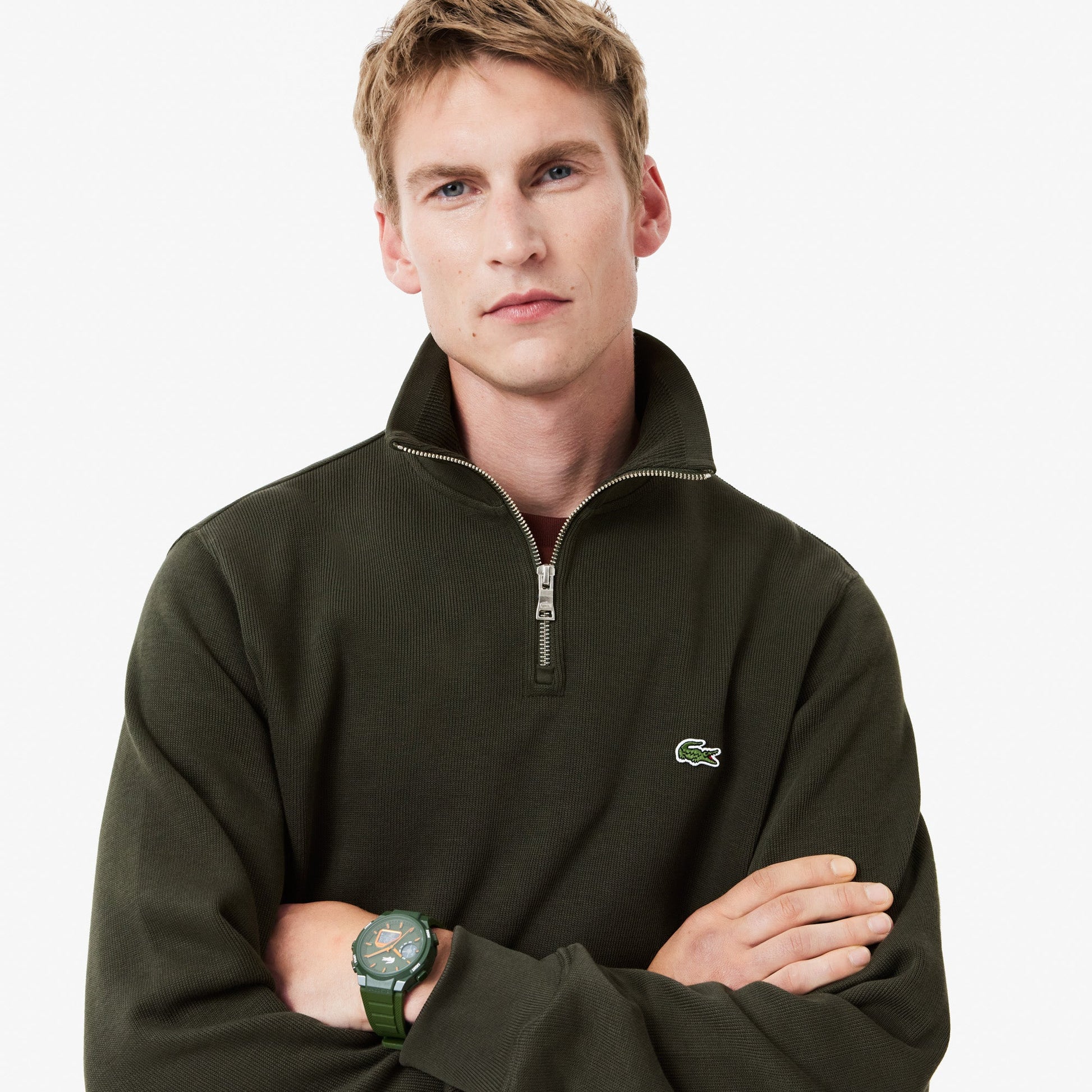 buy-zip-up-high-neck-interlock-sweatshirt-sh1927-l7a-lebanon - Medaid