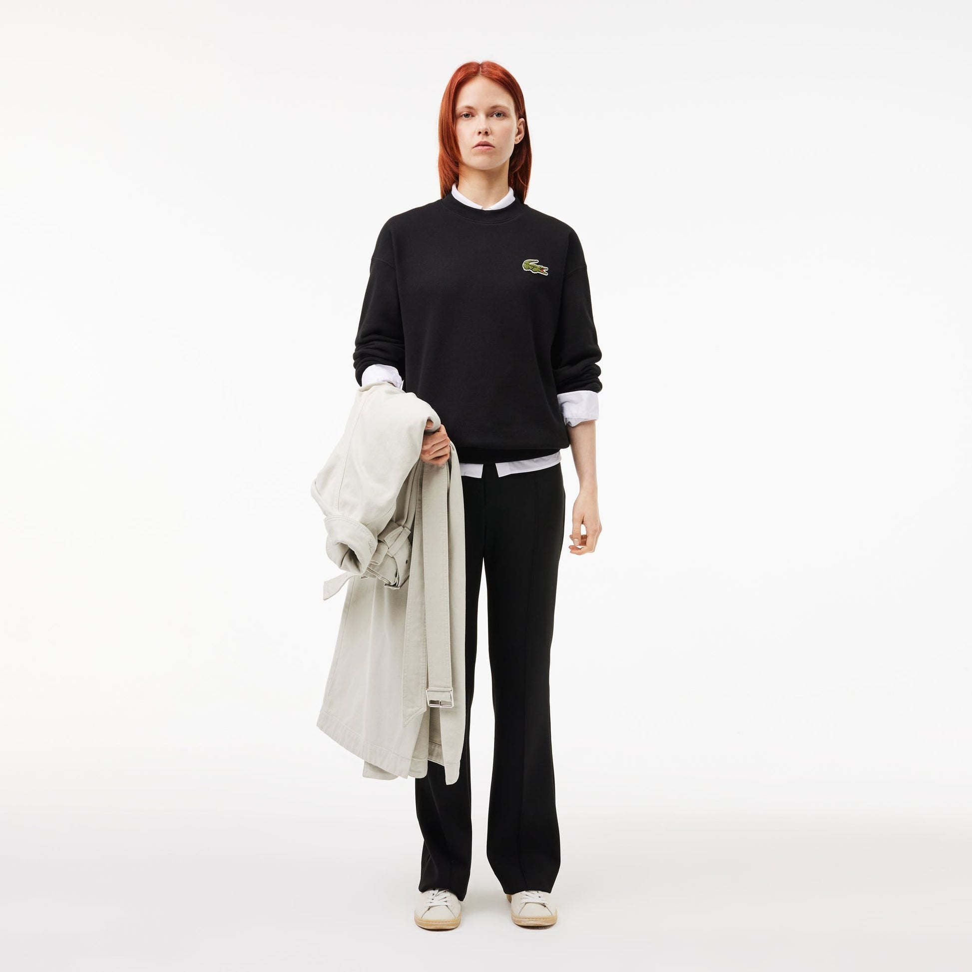 Loose Fit Badge Accent Fleece Sweatshirt - SH2741 - Medaid International