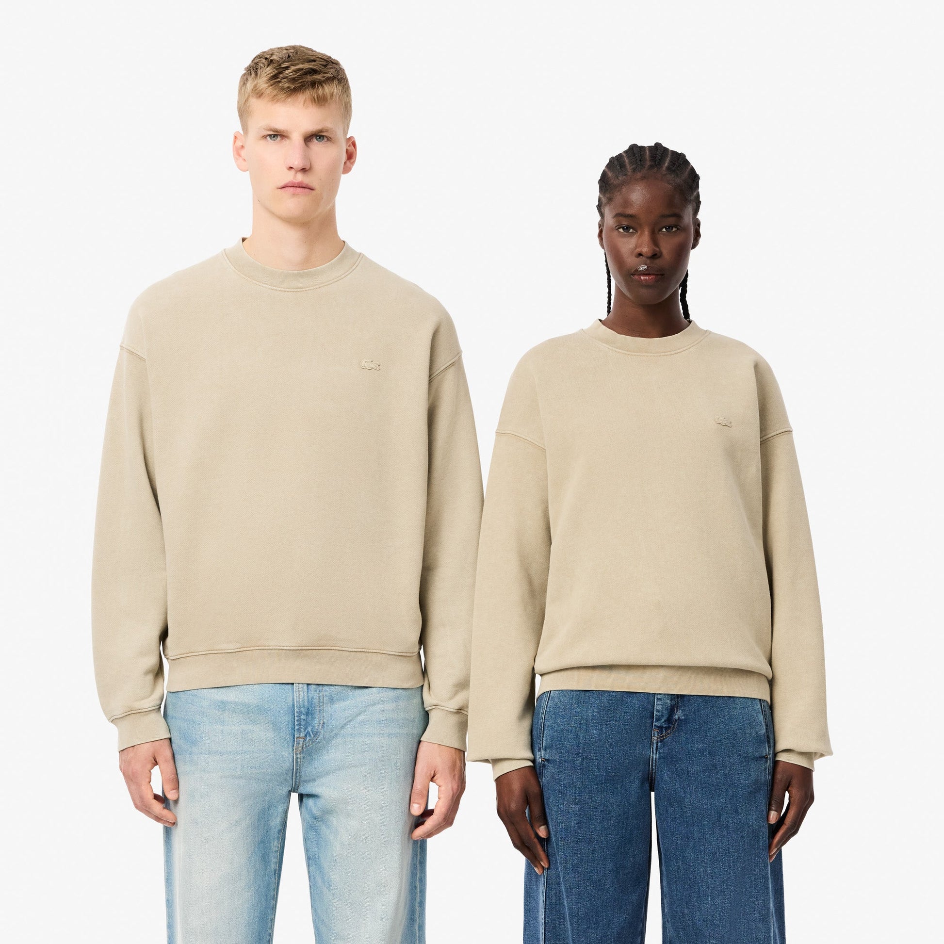buy-loose-fit-washed-effect-fleece-sweatshirt-sh2837-02s-lebanon - Medaid