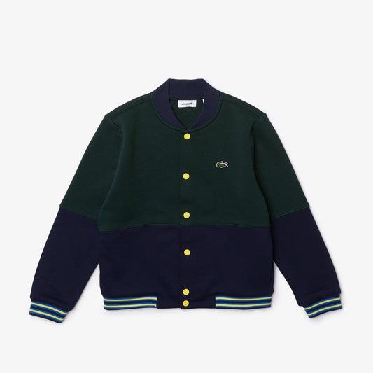 Boys' Lacoste Striped Organic Cotton Varsity Jacket - SJ9773 - Medaid International