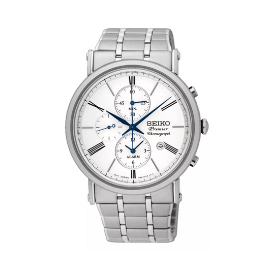 seiko-premier-chrono-white-dial-silver-bracelet-snaf73p1 - Medaid International