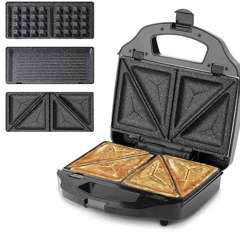 Cook & Fun 3-in-1 Sandwich Maker, 900 W - Medaid International