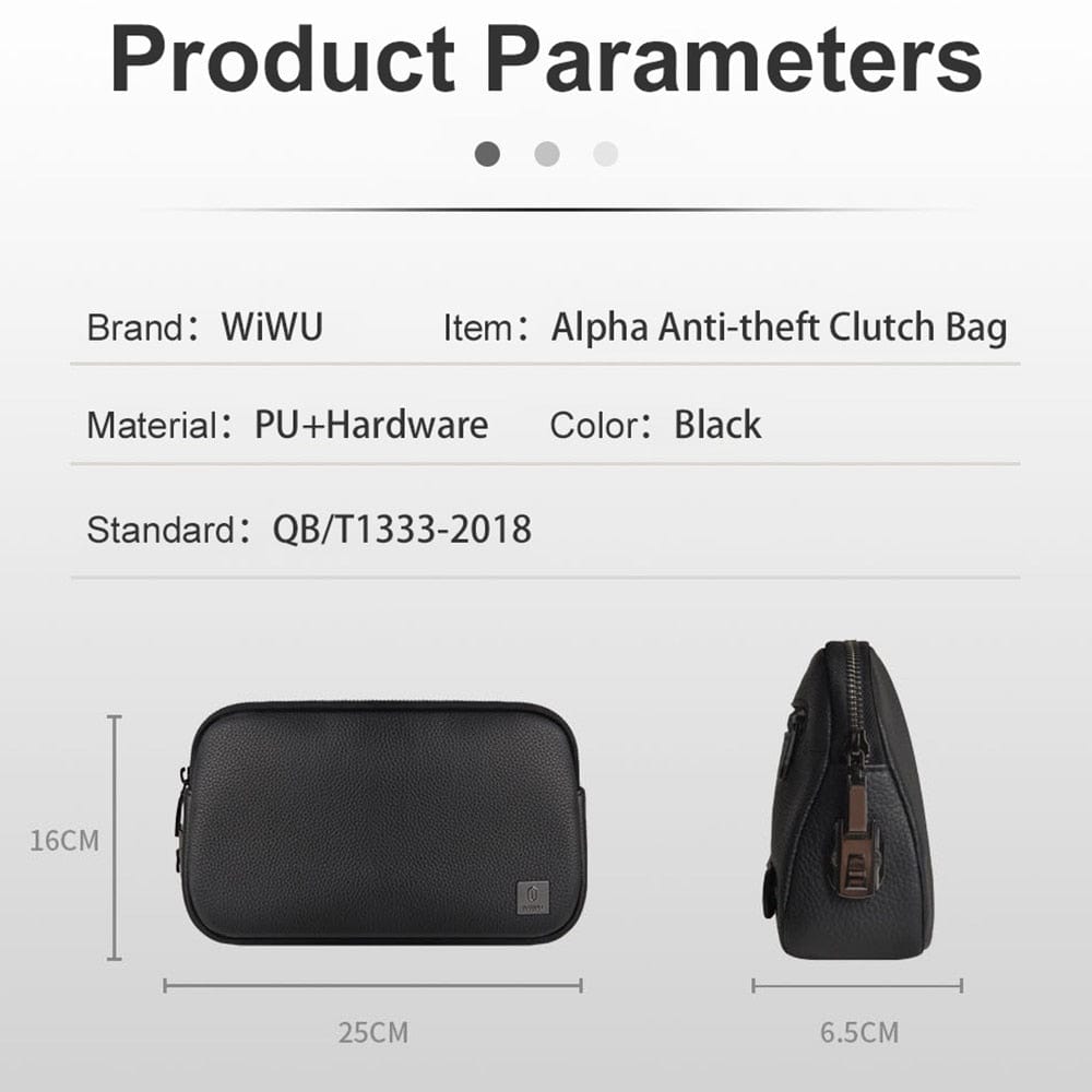 WiWU Leather Anti-theft Clutch - Medaid International