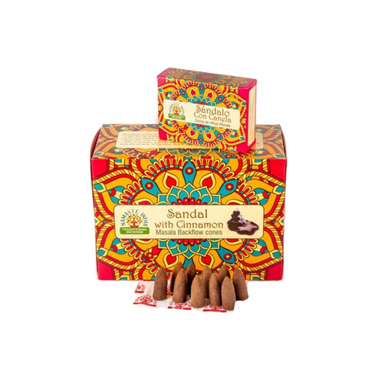 AROMA BACK FLOW CONES - SANDAL WITH CINNAMON - Medaid International