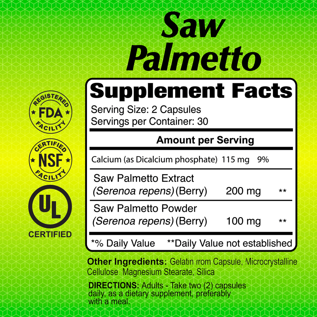 Saw Palmetto 200mg - Medaid International