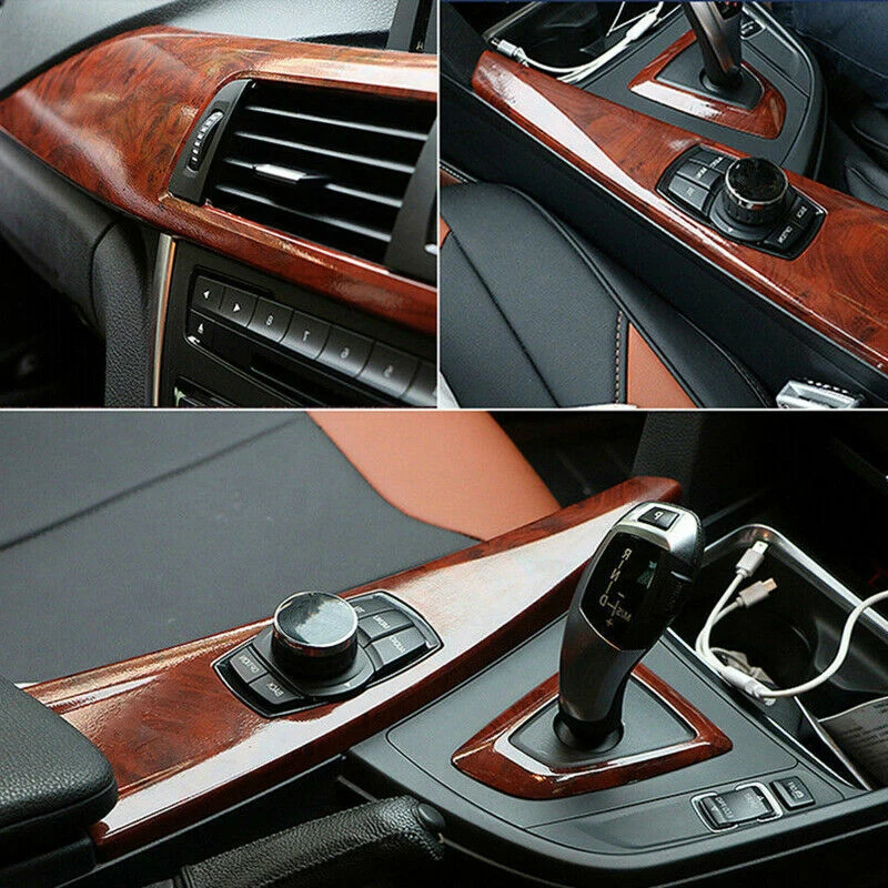 High Gloss Car Sticker Waterproof Car Interior Adhesive Wood Grain Film - Medaid International