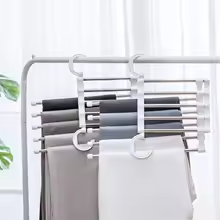 5-in-1 Foldable Clothes Hanger, Space-Saving Clothes Storage Solution - Medaid International