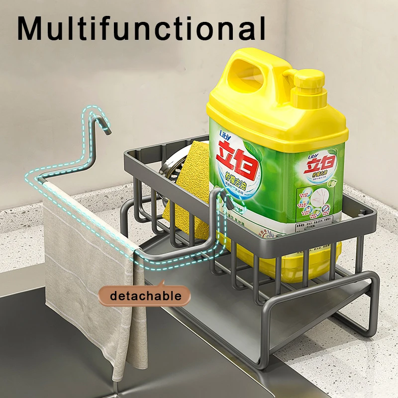 Multifunctional Stainless Steel Kitchen Drain Rack Sponge Organizer - Medaid International