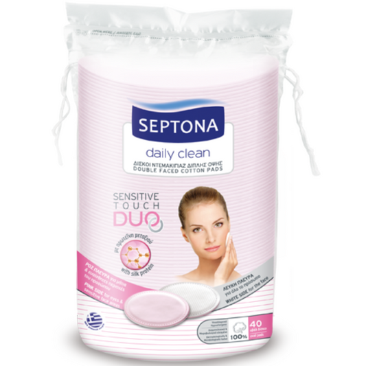 Septona Oval Cotton Pads Senstive Touch 70Pcs - Medaid