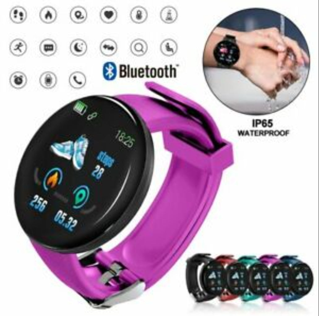D18 Smart Watch Touch Screen, Heart Rate, Blood Oxygen, Blood Pressure, Compatible with Android and iOS - Medaid International