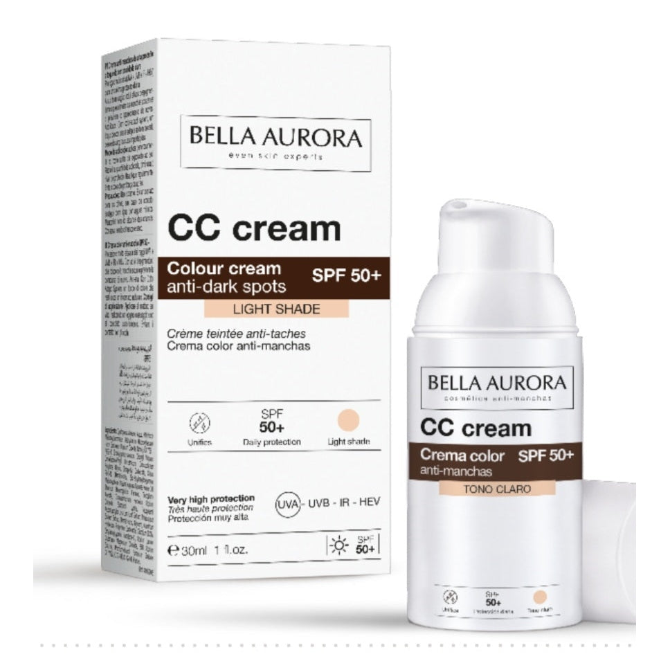 Bella Aurora Anti-Dark Spot SPF 50+ CC Cream light shade - Medaid