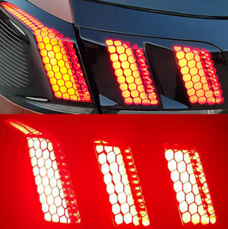Universal Car Rear Tail Light Lamp Stickers Honeycomb - Medaid International