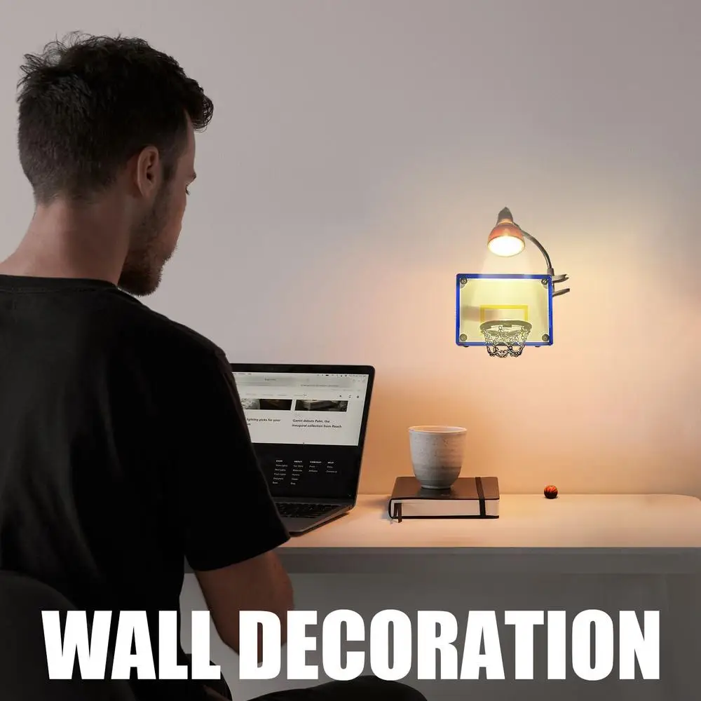 LED Nightlight Basketball Lights Lamp | Wall Decor with  Balls & Hoop - Medaid International